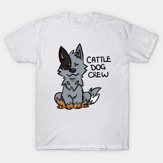 Blue Cattle Dog Crew T-Shirt by niknikando